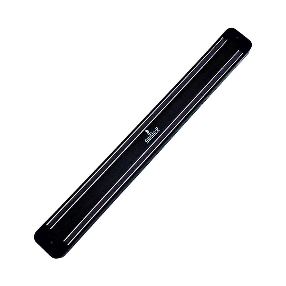 Kitchen Knife Set Kit | Black Magnetic Rack & Sharpener