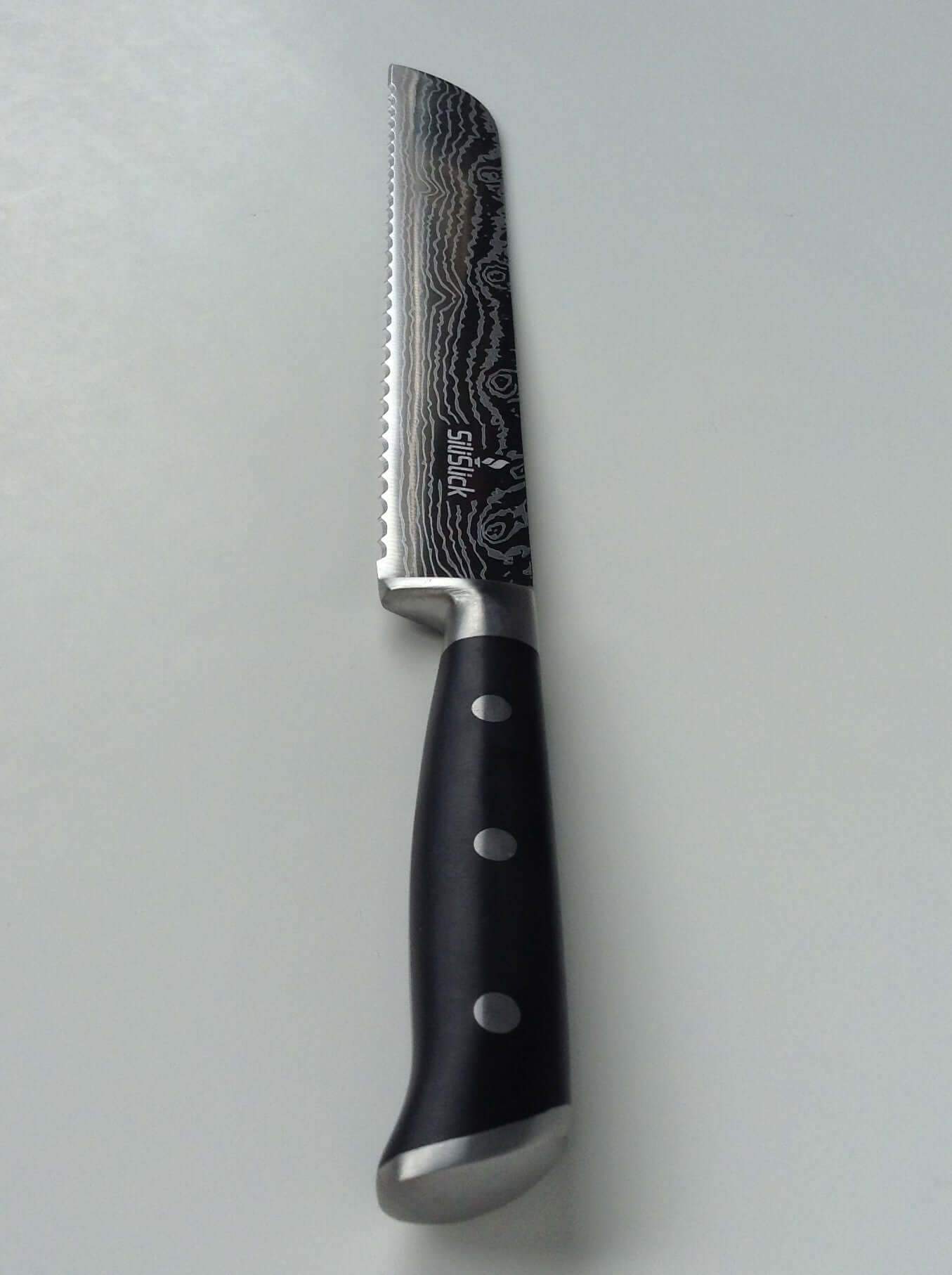 Damascus Laser Etched Full Tang 5 Piece Knife Set