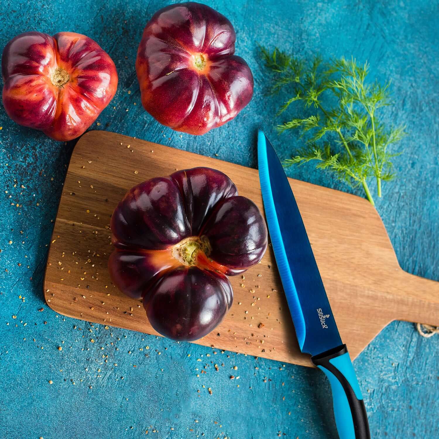 kitchen knife set with magnetic rack & Portable Sharpener