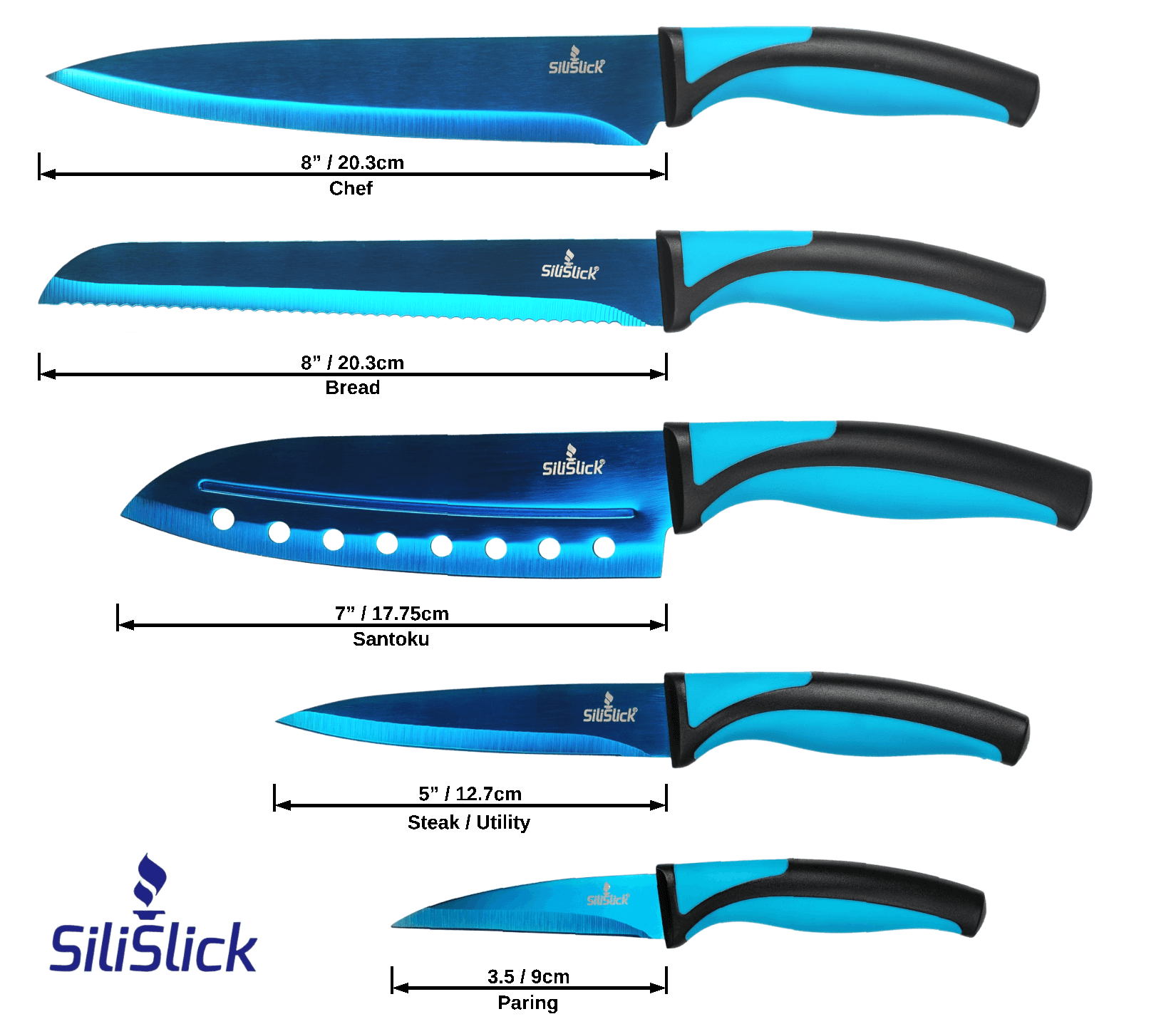 kitchen knife set with magnetic rack & Portable Sharpener