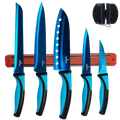 kitchen knife set with magnetic rack & Portable Sharpener